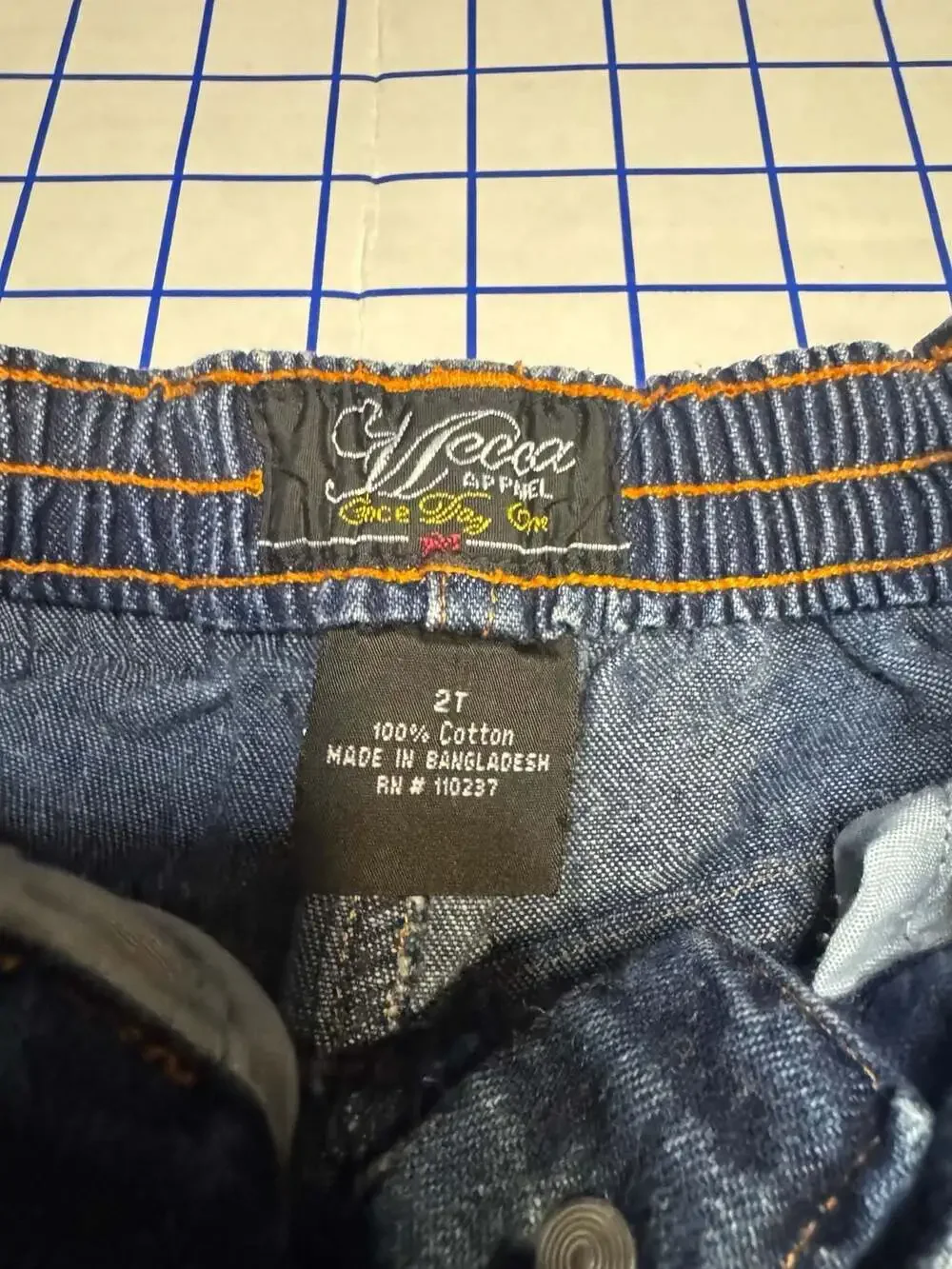 Vintage Mecca Apparel Once Day One Kids Toddler 2T Denim Jeans